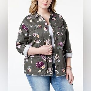 Levi's Floral Utility Jacket - Green and Purple